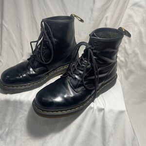 Dr. Martens Black Leather Unisex Boots